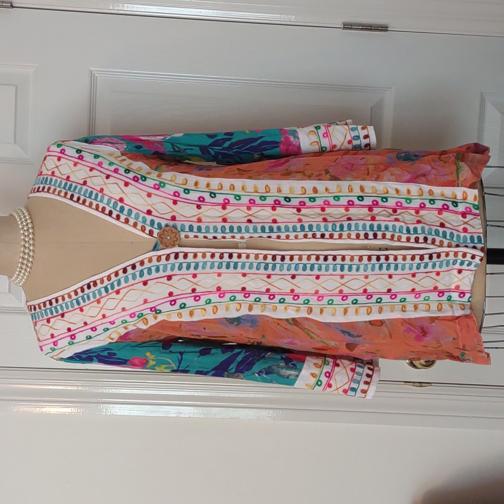 John Mark Hello Sunshine One Button Cardigan Nwt - image 1